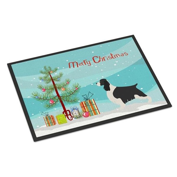 Carolines Treasures Carolines Treasures BB8435MAT English Springer Spaniel Christmas Indoor or Outdoor Mat - 18 x 27 in. BB8435MAT - main